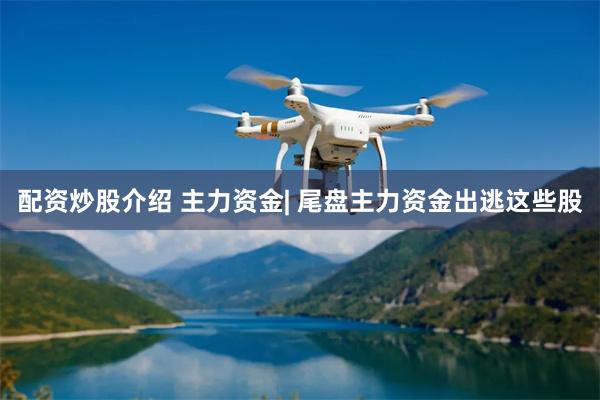 配资炒股介绍 主力资金| 尾盘主力资金出逃这些股