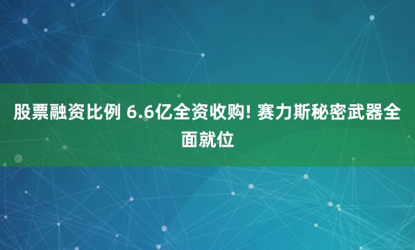 股票融资比例 6.6亿全资收购! 赛力斯秘密武器全面就位